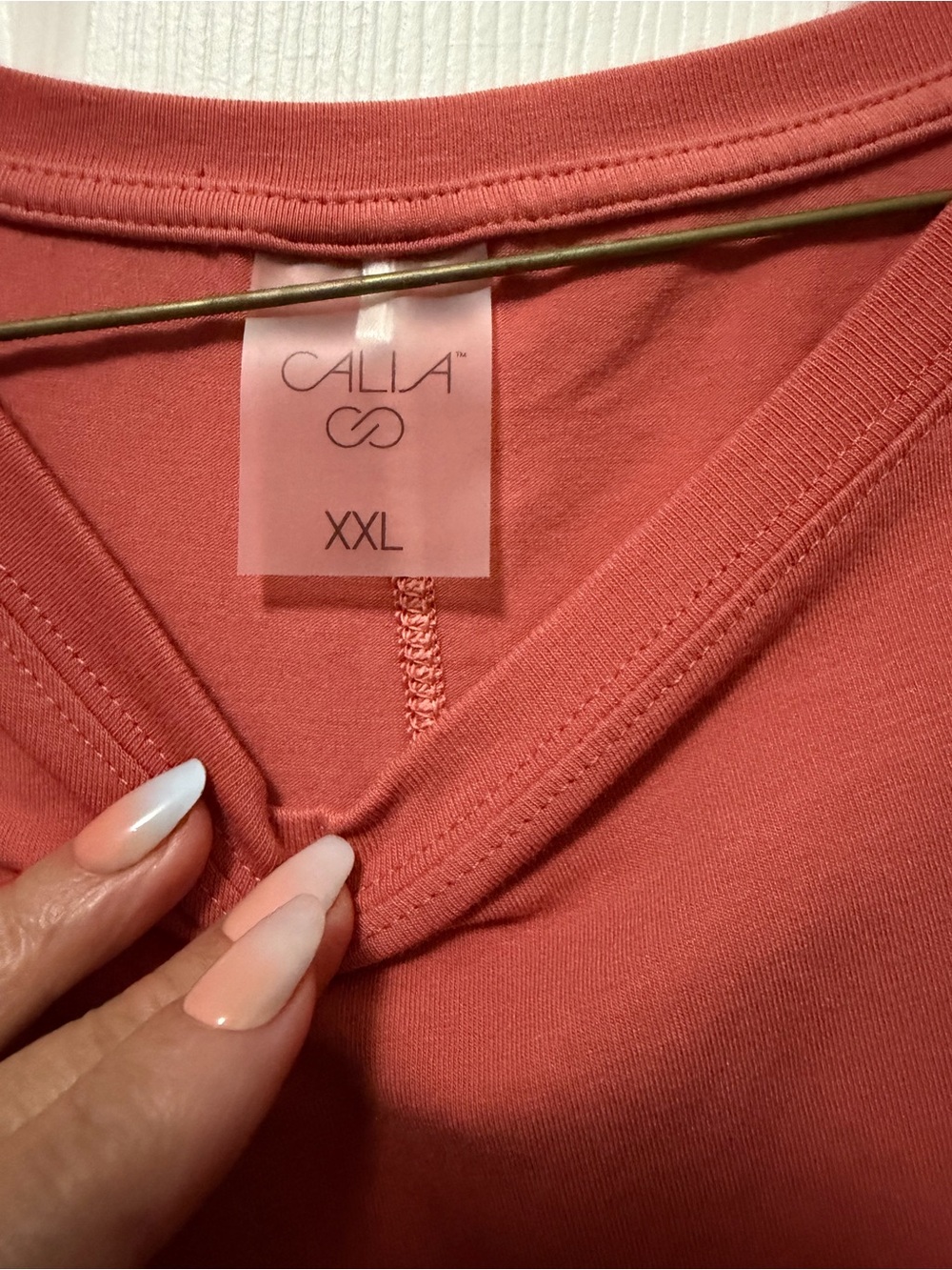 CALIA by Carrie Underwood Sleeveless Crewneck Tank Top in Coral - Picture 3 of 3